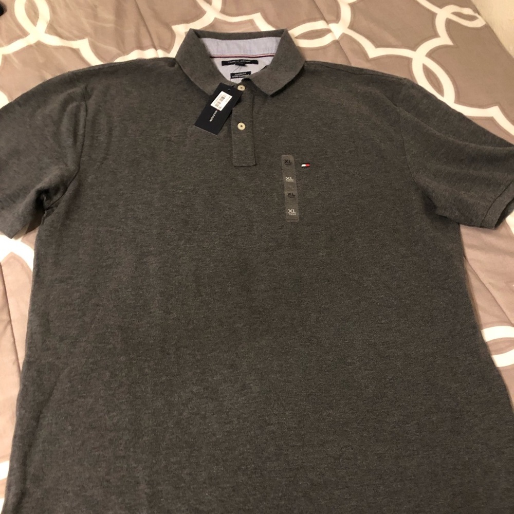 NWT Tommy Hilfiger XL gray polo